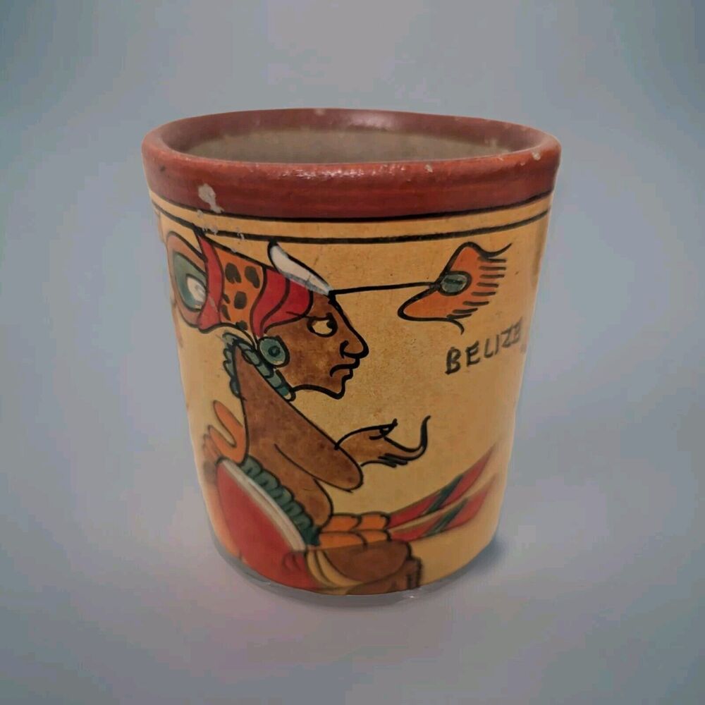 MAYAN BELIZE HANDMADE POTTERY  FOLK ART DECOR TRIBAL ART CLAY